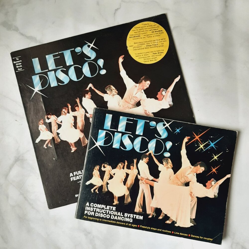 Vintage LET'S DISCO! Illustrated Dancing Instruction Book and LP - K-Tel 1978